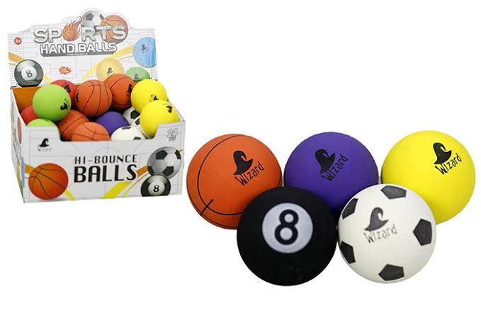 High Bounce Rubber Hand Balls - 4 Pack Assorted Colors, Great For Play & Exercise