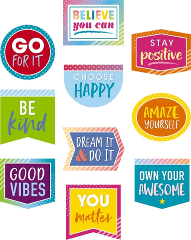Colourful Vibes Positive Sayings Accents