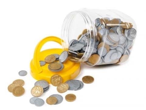 Plastic play coins