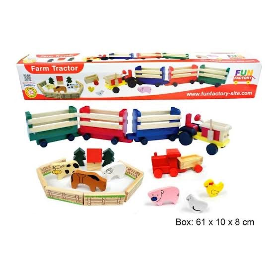 Farm tractor truck with animals