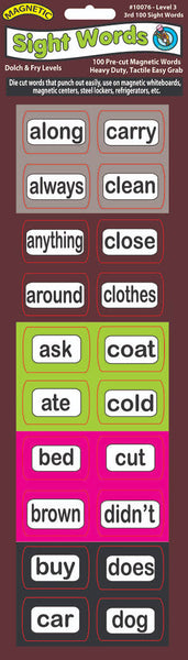 Magnetic sight words level 3