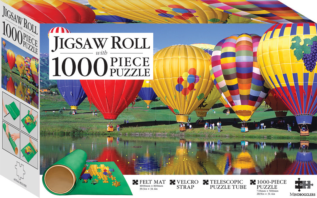 Balloon Festival 1000-piece Jigsaw with Mat