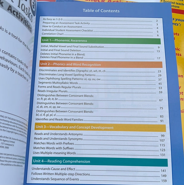 Reading Assessment Tasks Books