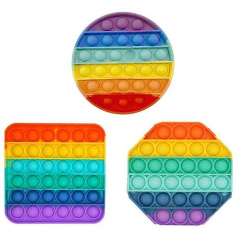 Rainbow-Color Push pop Bubble Fidget Sensory Toy