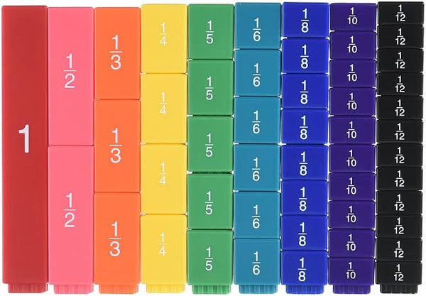 Fraction tower cubes set