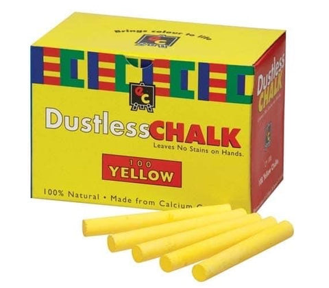 Dustless Chalk Yellow Pack of 100