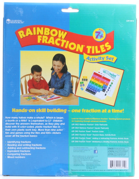Fraction Tiles Rainbow with Tray