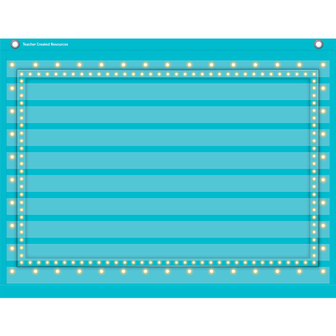 Light blue marquee mini pocket chart