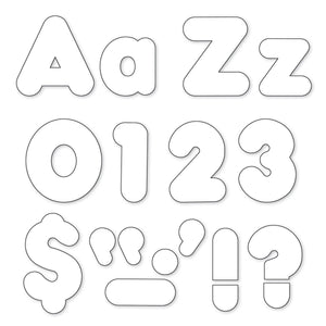 Ready punch out letters LOWERCASE in white