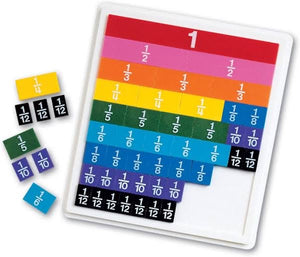 Fraction Tiles Rainbow with Tray