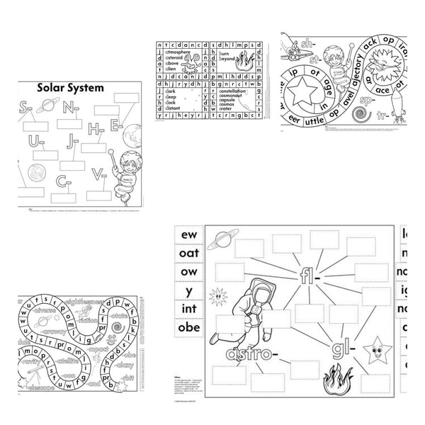 Six Solar system posters A3