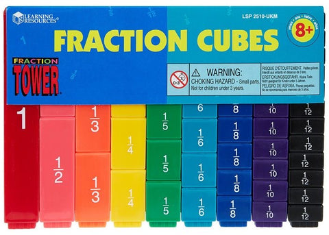 Fraction tower cubes set