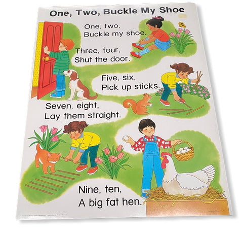 One, two, Buckle my shoe poster
