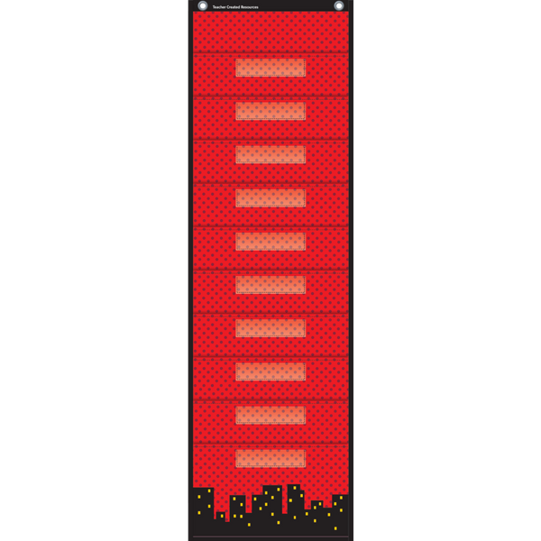 Superhero file storage pocket chart