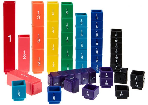 Fraction tower cubes set