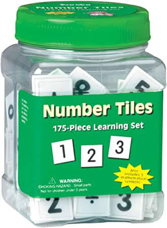 Number tiles tub