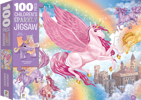 100-Piece Children’s Sparkly Jigsaw: Unicorn Kingdom