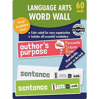 Language Arts Word Wall Learning Cards - Kindy, Year 1 and Year 2
